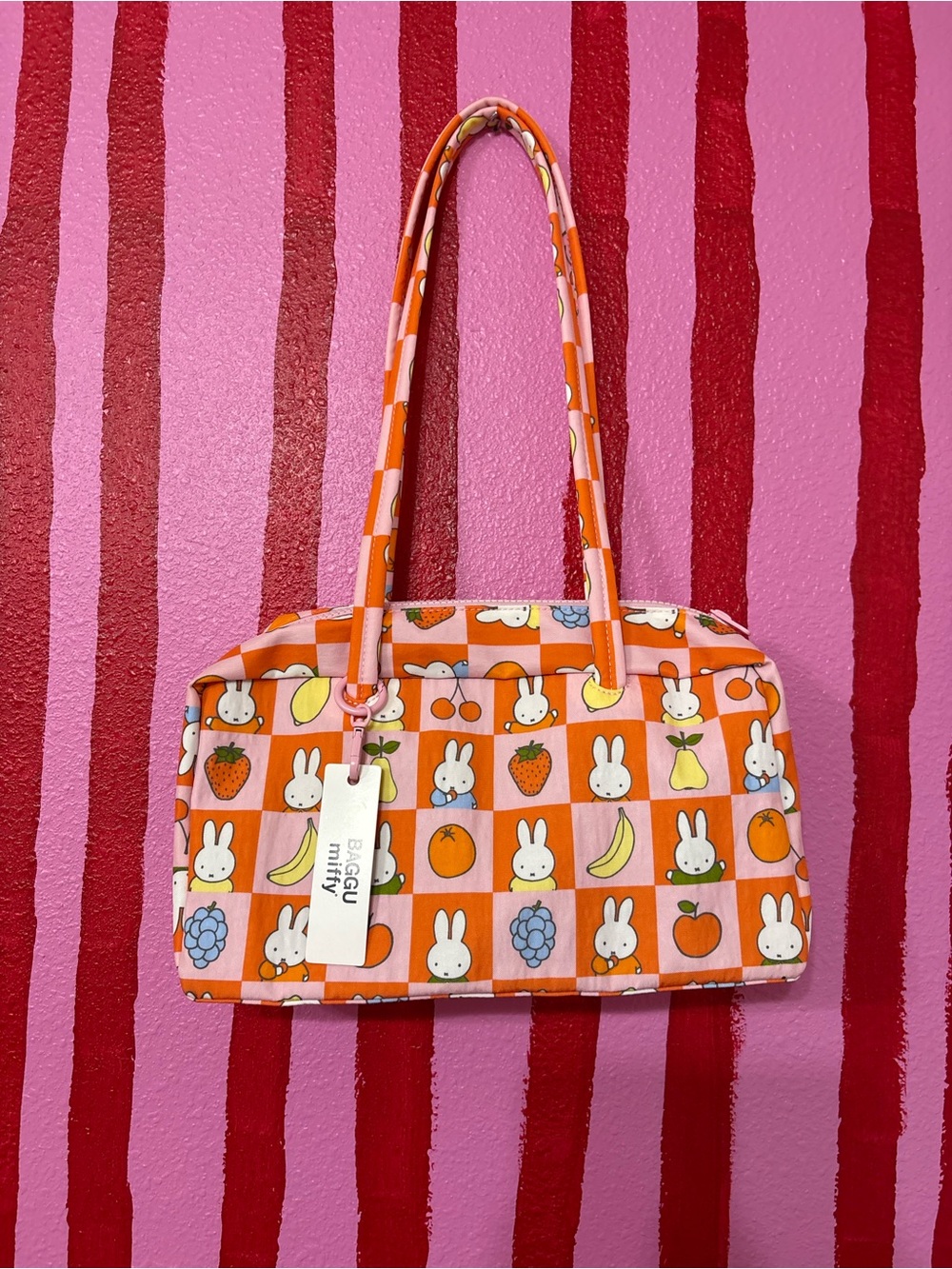 Baggu Miffy Orange Patterned Tote Bag